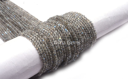 3 mm Labradorite Smooth Round Ball Beads,13" Strand Black Rainbow Round Gemstone Beads, Multi Blue Fire Natural Flash Labradorite Beads SALE