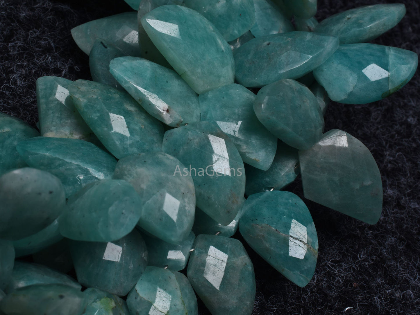 Natural Blue Amazonite Fancy Mango Shape Gemstone Beads,7" Amazonite faceted Fancy Beads, Amazonite Briolettes For Jewelry making Craft SALE