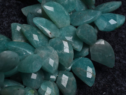 Natural Blue Amazonite Fancy Mango Shape Gemstone Beads,7" Amazonite faceted Fancy Beads, Amazonite Briolettes For Jewelry making Craft SALE