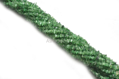 AAA Quality Tsavorite Tiny Uncut Chips smooth Beads, Natural Green Garnet Small Size Chip Gemstone Bead, Tsavorite Garnet Bead Jewelry Craft
