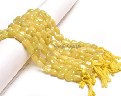 Beautiful Aventurine Smooth Nugget Shape Beads,10-14 mm Aventurine  Plain Handmade Tumble Gemstone Straight Drill Beads Margaj Bead Jewelry