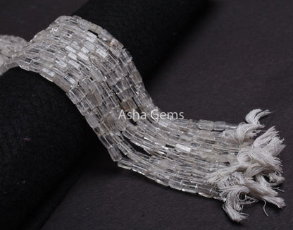 15 Inch Strand Natural Crystal Fancy Rectangle Bead, Crystal Quartz Smooth Fancy Long Straight Drill Gemstone Beads, White Crystal Bead SALE