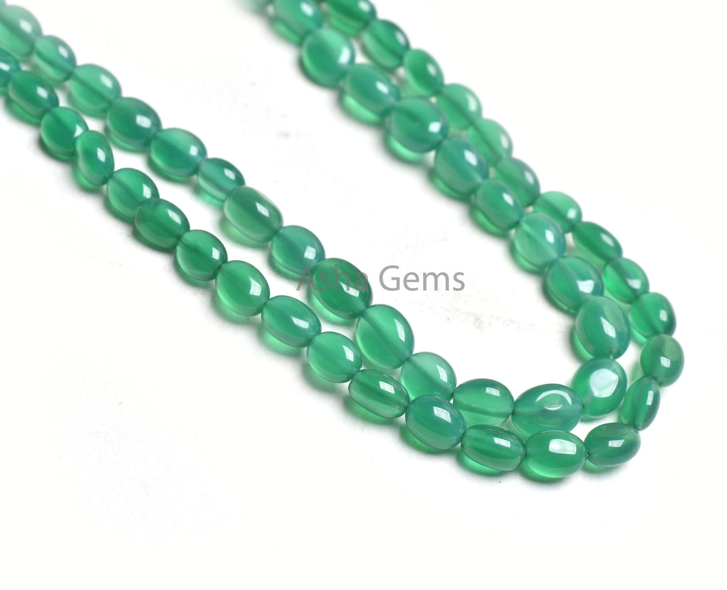 AAA Green Onyx Smooth Oval Shape Beads, Beautiful Green Onyx Oval Beads,12.5" Strand Onyx Handmade Gemstone Beads Loose Onyx Beads, Jewelry