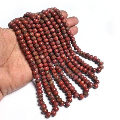 Natural Red Jasper Smooth Rondelle Shape Gemstone Beads,8-9 mm Fine Blood jasper Plain Handmade Beads, Shaded jasper Beads Necklace Jewelry