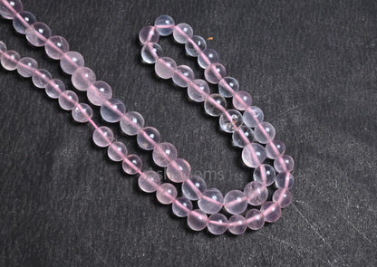 13"Strand Stunning Rose Quartz Smooth Round Shape Gemstone Beads, Fine Pink Rose Quartz Plain Round Ball Pink Quartz Bead Jewelry Craft SALE
