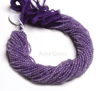 3.2 mm Purple Amethyst Micro Cut Gemstone Beads, AAA Amethyst beads, Natural African Amethyst Machine Cut Rondelle Beads Jewelry Craft SALE