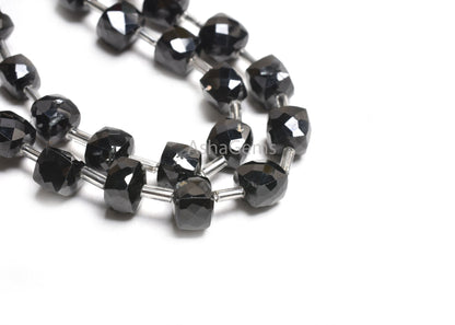 AAA Quality Black Spinel Faceted 3D Cube Box Beads, Natural Black Spinel Cube Gemstone Loose Beads,5" Black Spinel Beads Jewelry Crafts SALE