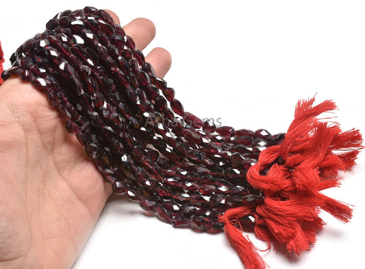 Natural Garnet Faceted nugget Uneven Shape Gemstone Beads, Fine Garnet Handmade Indian Cut Tumble Straight Drill Beads, Garnet Beads Jewelry