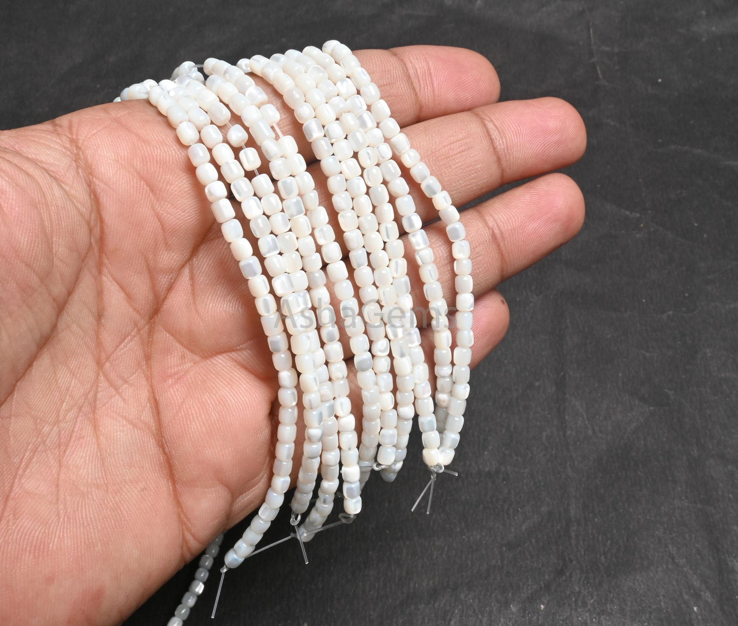 AAA Mother Of Pearl Fancy Barrel Shape Beads,3.5 mm Natural Iridescent White MOP Shell Drum Smooth Gemstone Loose MOP Spacer Beads Jewelry