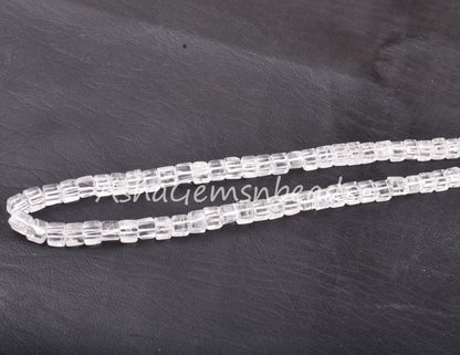 Clear Crystal Quartz Smooth Box Shape Gemstone Beads,16 Inch Strand, Natural Crystal 3D Cube Box Beads,Crystal Beads Handmade,Jewelry Crafts