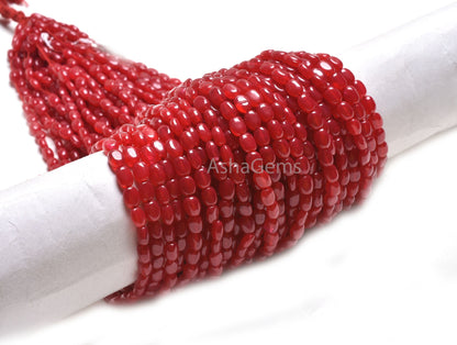 Beautiful Red Quartz Smooth Oval Shape Beads,5-7 mm Red Quartz Handmade Oval Straight Drill Gemstone Beads AAA Red Bead Jewelry Making SALE
