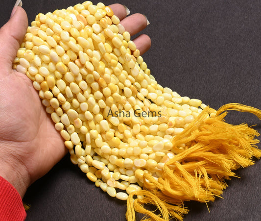 Beautiful Yellow Opal smooth Nugget Gemstone Loose beads,5.5-10 mm Yellow Opal Plain Handmade tumble Uneven Shape Beads, Opal Beads Jewelry (AG 22265)