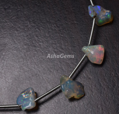 AAA Quality Ethiopian opal Rough Beads,24 Carat Natural Rainbow fire Ethiopian opal Rough Beads, Untreated Ethiopian opal Rock Mineral Beads