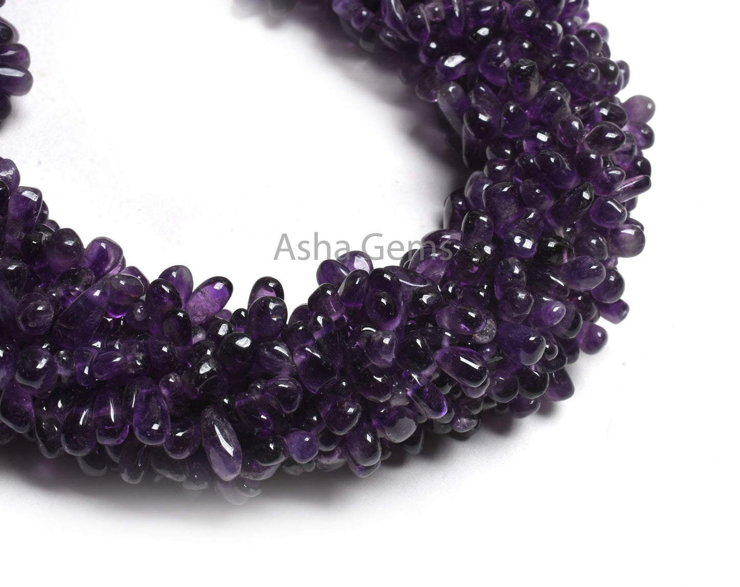 Natural Purple Amethyst Smooth Drops Shape Beads Gemstone, African Amethyst Drops, Amethyst Side Drill Teardrop Handmade Indian Bead Jewelry