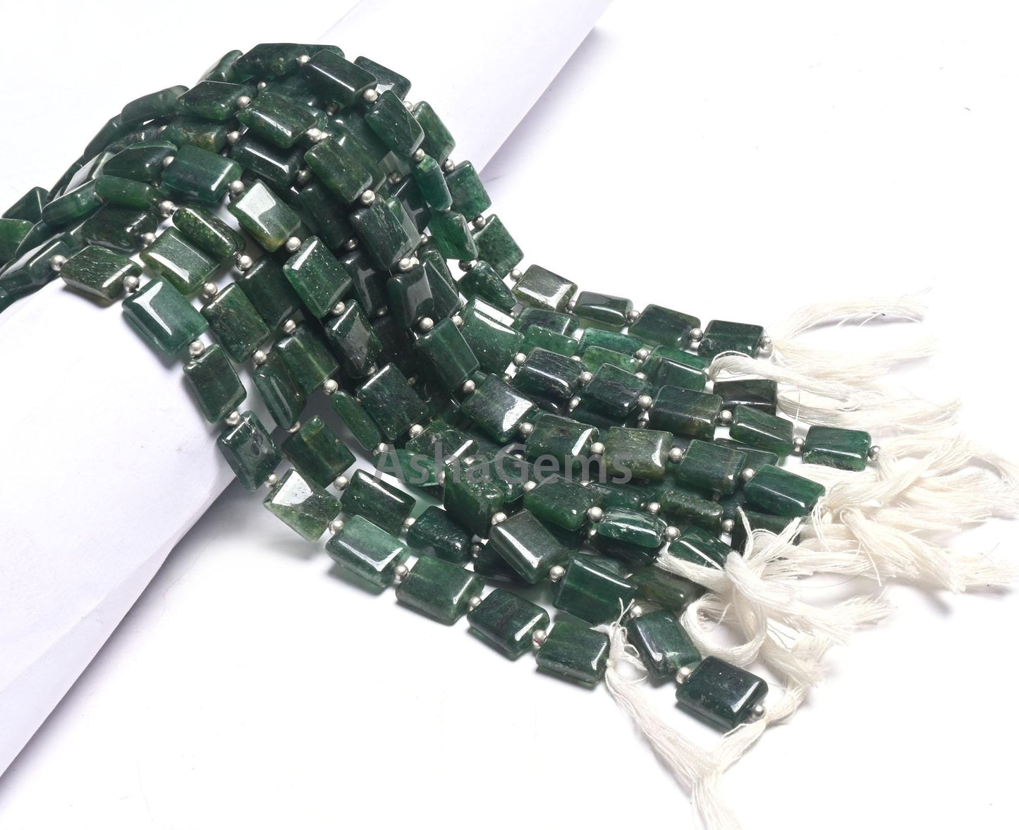 Beautiful dark Green Quartz Fancy Chicklet Handmade Beads, Fine Green Quartz Rectangle Shape Straight Drill Gemstone Loose Bead Jewelry SALE