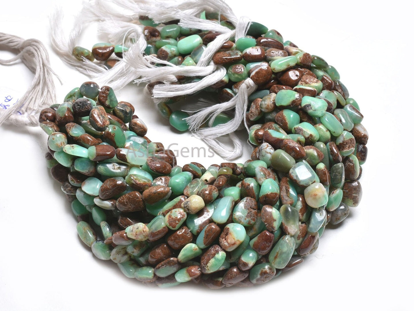 Fine Quality Bio Chrysoprase Smooth Nugget Shape Beads, Shaded Chrysoprase Handmade Tumble Gemstone Beads, Natural Chrysoprase Beads Jewelry