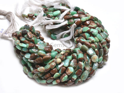 Fine Quality Bio Chrysoprase Smooth Nugget Shape Beads, Shaded Chrysoprase Handmade Tumble Gemstone Beads, Natural Chrysoprase Beads Jewelry