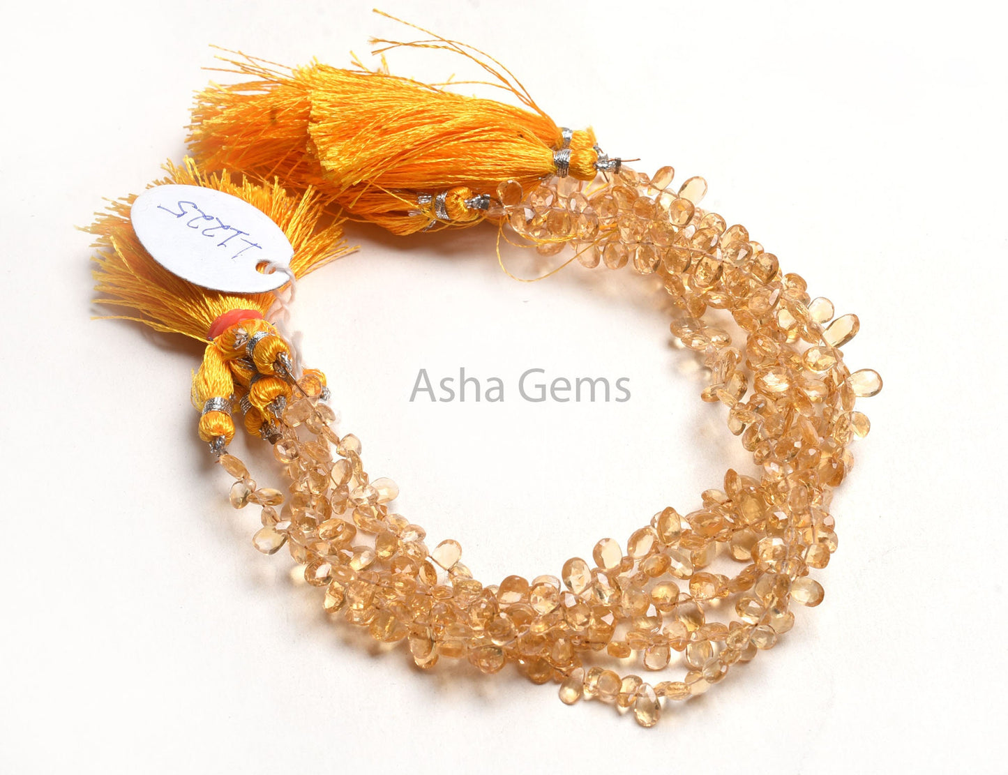 AAA Quality Citrine Quartz Faceted Pear Shape Beads,4-7mm Natural Yellow Citrine Tiny Teardrop Briolette Gemstone Beads,8" Citrine Bead SALE