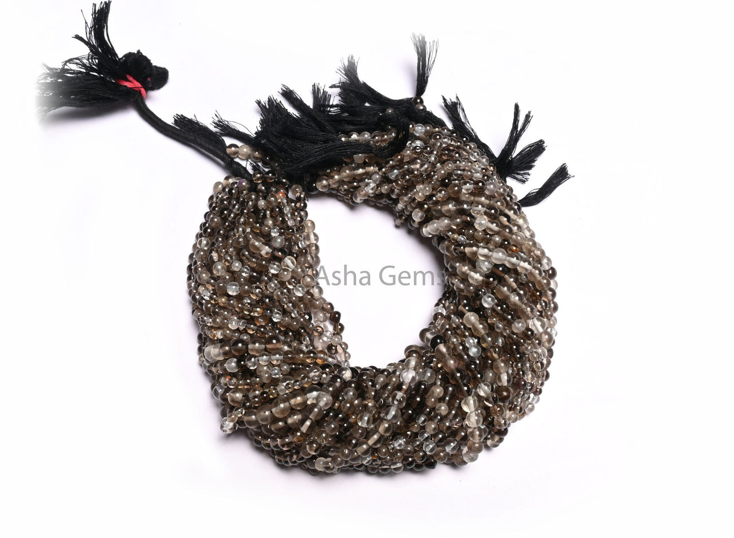 Natural Smoky Quartz Smooth Round Shape Beads, Shaded Black Smoky Round Ball Gemstone Loose Beads, Smoky Plain Beads Jewelry Handicraft SALE