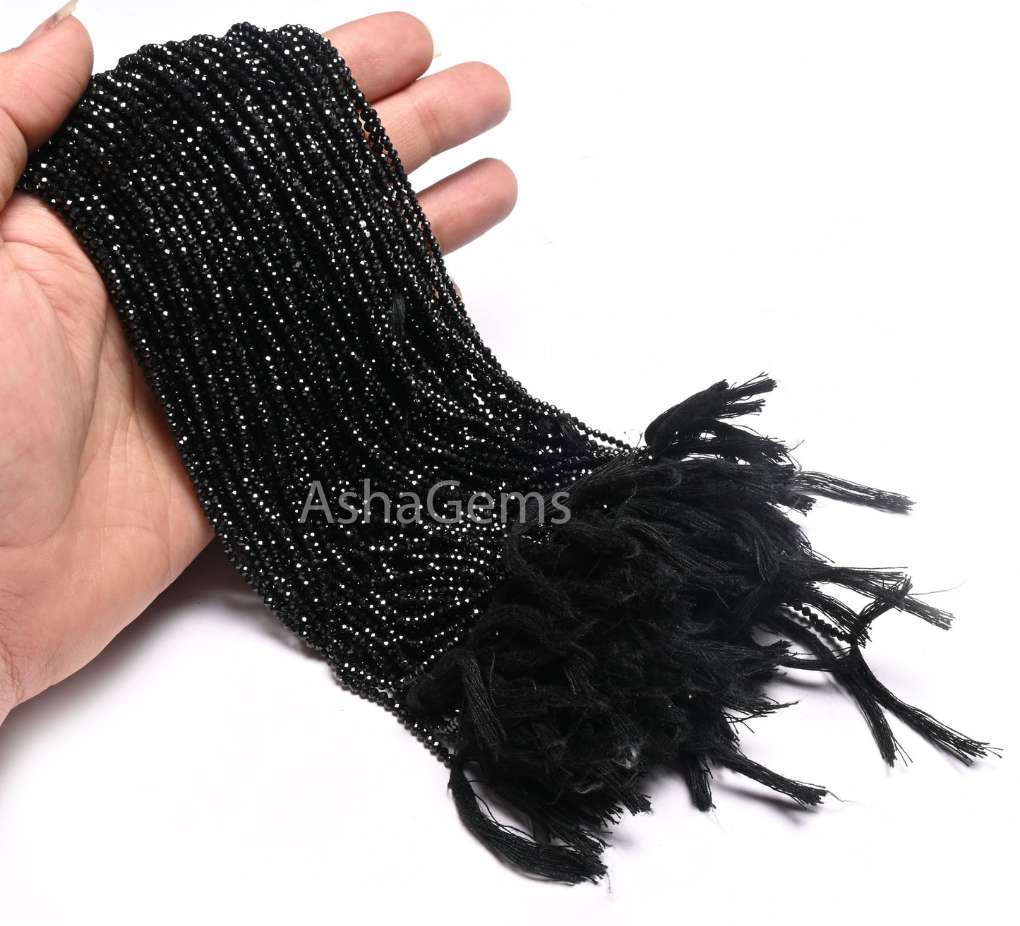 AAA Quality Natural Black Spinel Micro Cut Rondelle Faceted Gemstone Beads,2.5mm Coal Black Spinal machine Cut Tiny Spinel Bead Jewelry SALE