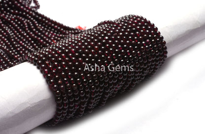4.5 mm Garnet Smooth Round Shape Beads,13" Strand Red Garnet Round Ball Gemstone Beads, Fine Quality Garnet Bead Jewelry Craft Sale Necklace