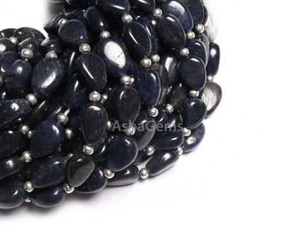 Fine Blue Quartz Smooth Pear Shape Gemstone Beads,9"Strand Blue Quartz fancy Teardrop Straight Drill handmade Bead Jewelry making Craft SALE