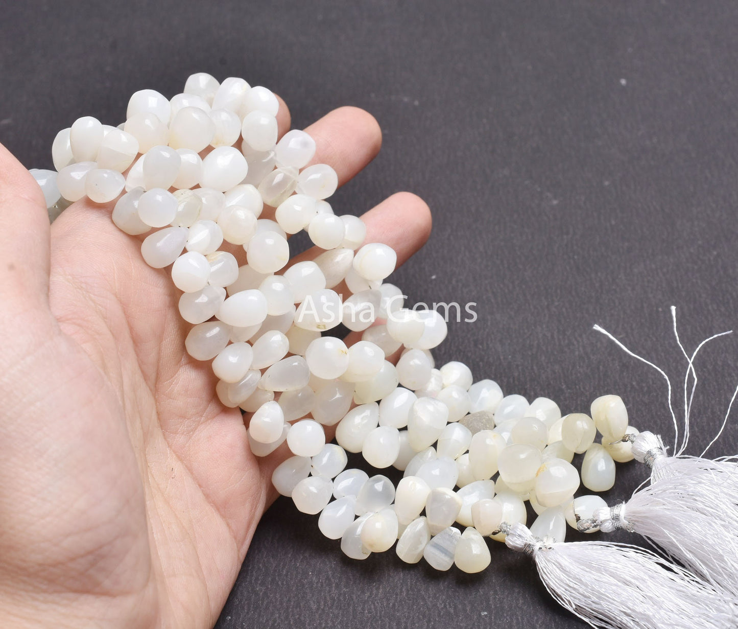 White Moonstone Smooth Uneven Drops Shape Gemstone Beads, Natural Moonstone Side Drill Drops Handmade Bead, Moonstone Teardrops Jewelry SALE