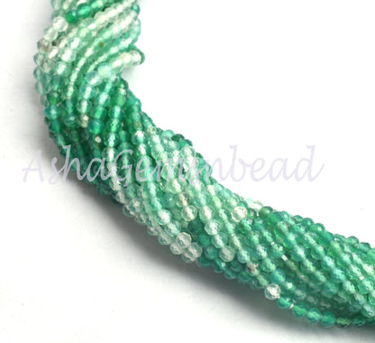 Natural Green Onyx Shaded Faceted Rondelle Shape Beads, 2 mm, Beautiful Green Onyx Micro Cut Beads, Onyx Machine Cut Beads, Jewelry Crfats