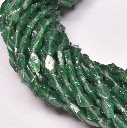 Beautiful Green Mica Fancy Shape Beads,13" Strand, Natural Mica margaj Smooth Rhombus shape Handmade Beads Green Aventurine Bead For Jewelry