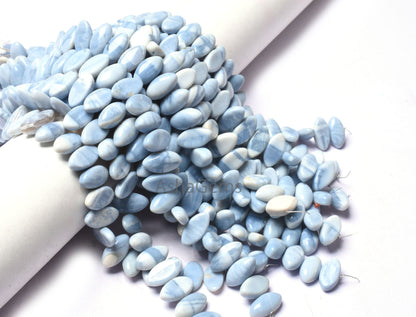 Beautiful Blue Oregon Opal Smooth Marquise Shape Beads,8" Strand Blue Opal Table Flat Marquise Beads, Opal Plain Handmade Beads Jewelry SALE