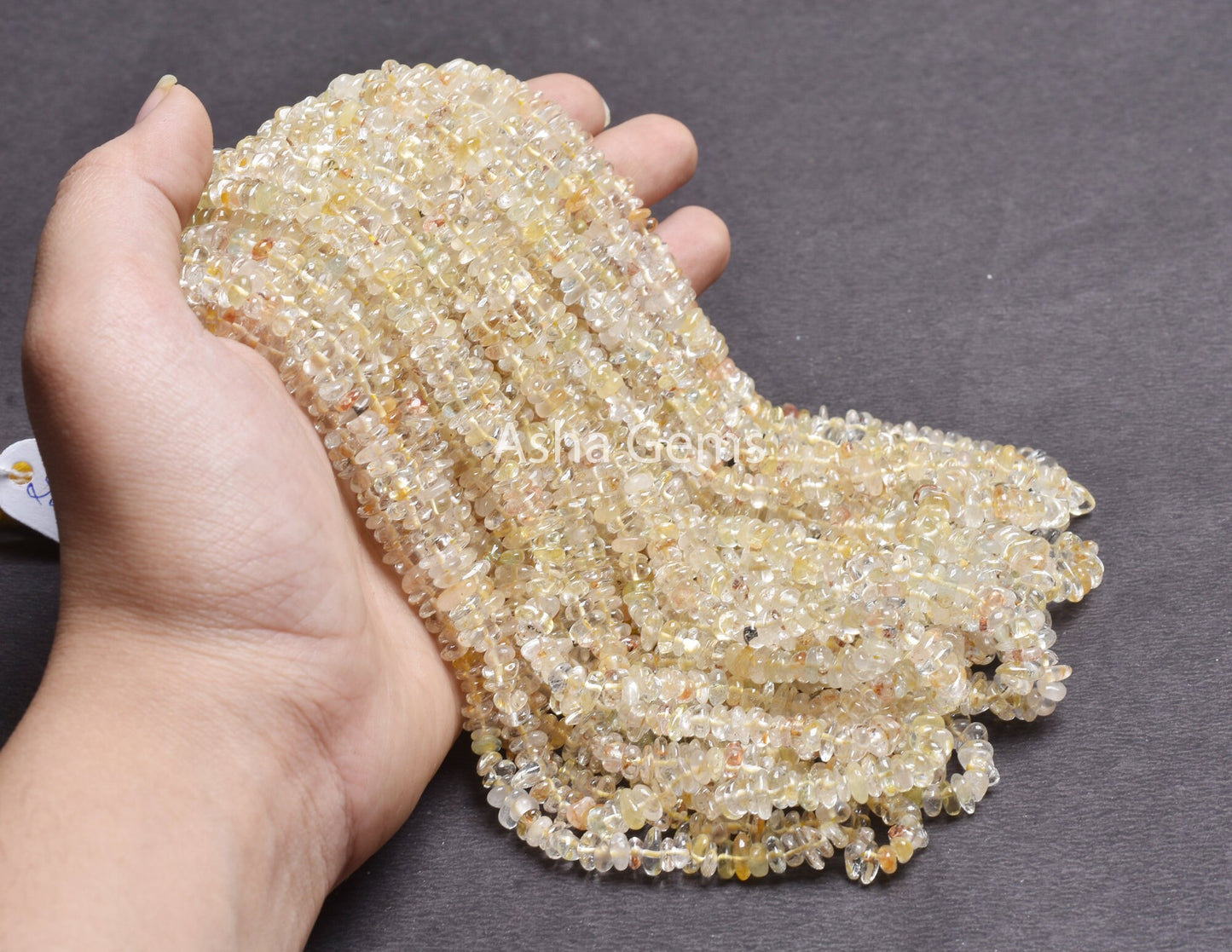 Beautiful Yellow Topaz Smooth Uncut Chip Gemstone Beads,9/18" Strand Golden Topaz Raw Rough Polish Beads, Topaz far Uneven Chip Bead Jewelry