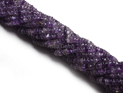 Purple Amethyst Tyre Shape Handmade Beads, Natural African Amethyst Plain Uneven Tyre Gemstone Beads Amethyst Jewelry Making Handicraft SALE