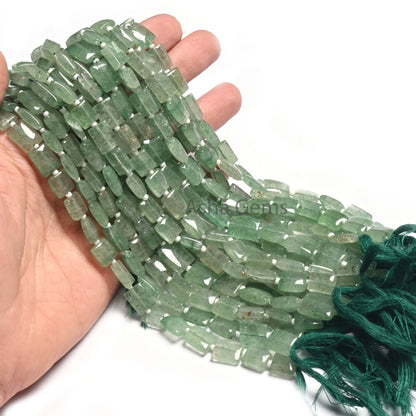 Beautiful Green Strawberry Quartz Rectangle Shape Straight Drill Beads,9"Fine Strawberry Handmade Fancy Chicklet Gemstone Bead Jewelry Craft