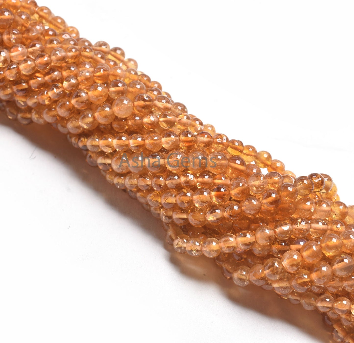 AAA Quality Citrine Quartz Smooth Round Ball Gemstone Beads,3.5,4,4.5 mm Natural Yellow Citrine Plain Round Shape Beads Citrine Jewelry SALE
