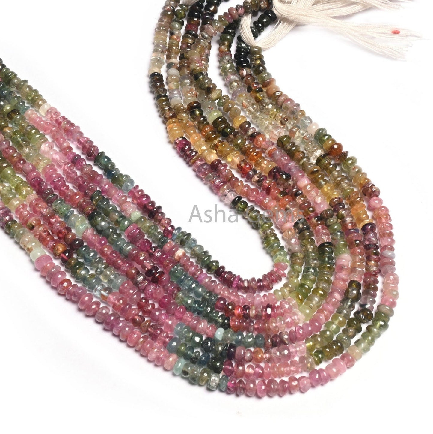 Natural Tourmaline Uneven Shape Rondelle Gemstone Beads,14" Strand Multi Color Tourmaline Handmade Beads Multi Tourmaline Jewelry Craft SALE