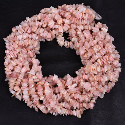 34" Strand Pink Opal Uncut Chips Raw Gemstone Beads, Fine Quality Opal Rough Smooth Raw Beads Uncut Chips, Pink Opal Bead Jewelry Craft Sale