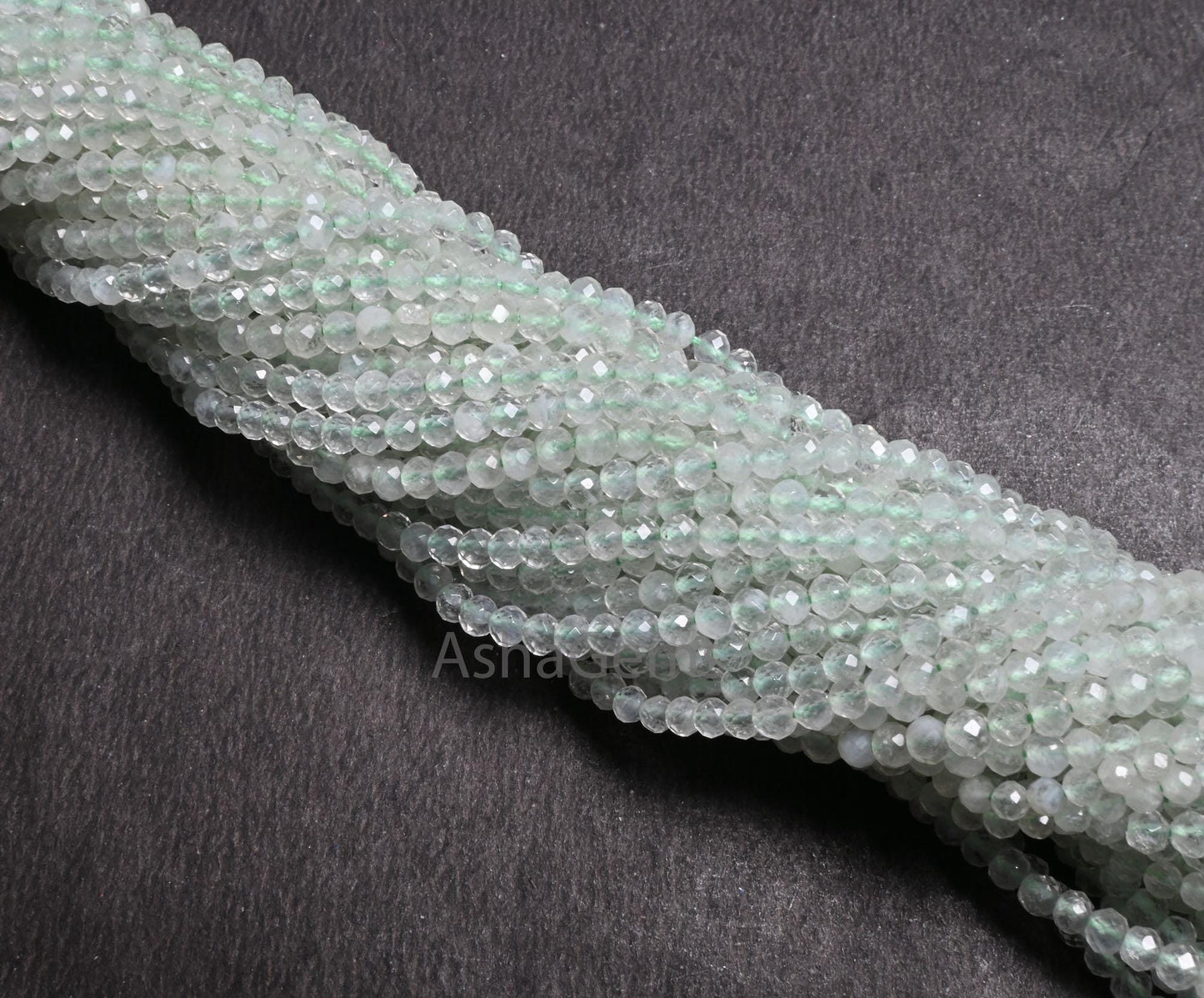 Beautiful Green Amethyst faceted micro cut Rondelle Shape Beads,13" Strand Natural Green Amethyst machine Cut Gemstone Loose Beads Jewelry