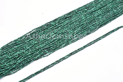 13"Strand Natural Malachite Micro Cut Rondelle Faceted Gemstone Beads,2mm,Super Fine Quality,Faceted Tiny Beads,Jewlry Making Beads,crafts