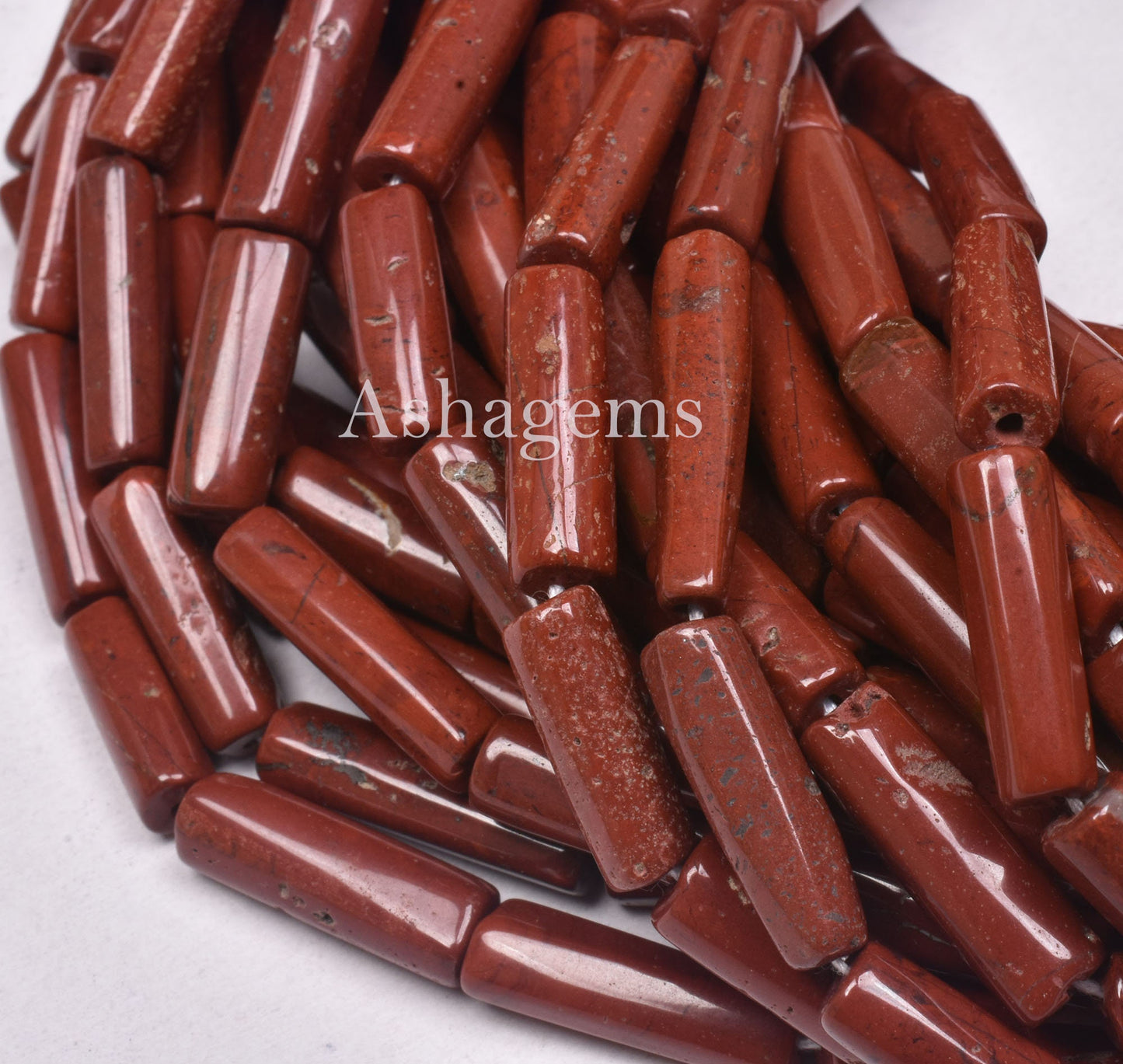 8" Beautiful Red Jasper Fancy Long pipe shape Beads,5-17mm Natural Jasper smooth Pipe gemstone beads, Jasper Tube Bead Jewelry making Craft