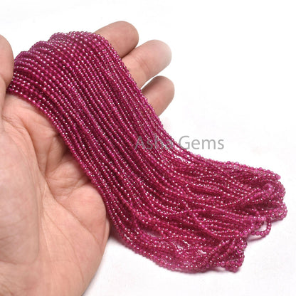 AAA Quality Red Imitation Micro Cut Faceted Beads,2 mm Ruby Imitation Machine Cut Rondelle Gemstone Beads Jewelry Necklace Making Craft SALE