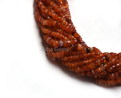 Carnelian Smooth Handmade Tyre Shape Gemstone Beads,11" Strand Natural Orange Red Carnelian Plain Uneven Tyre Bead Carnelian Bead Craft SALE