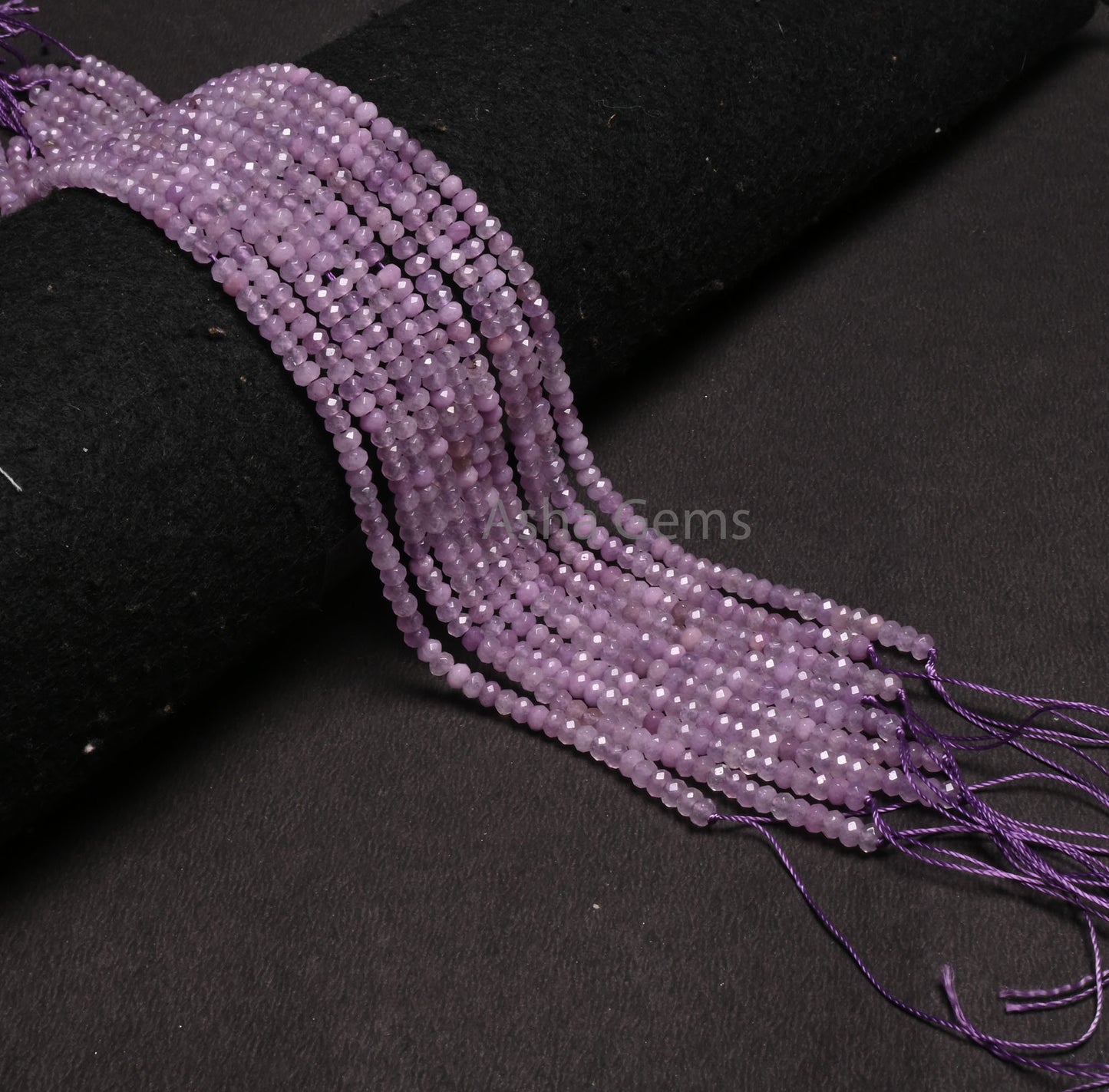 Fine Lavender Color Jade Quartz Faceted Rondelle Gemstone Beads,4.5 mm Light Purple Jade Machine Cut Beads, Jade Quartz Beads Jewelry Crafts