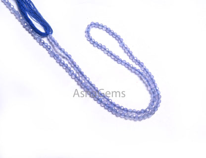 AAA Tanzanite Machine Cut Faceted Rondelle Beads, Blue Tanzanite Beads,2.2mm Top Quality Tanzanite Micro Cut Gemstone Tiny Bead Jewelry SALE