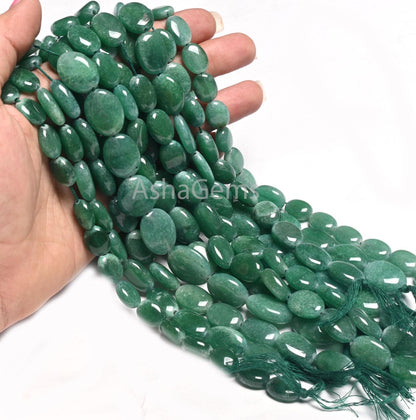 Green Quartz Smooth Oval Shape Beads,12 Inch Strand Green Quartz Plain Oval Straight Drill Beads, Quartz Gemstone Handmade Bead Jewelry Sale
