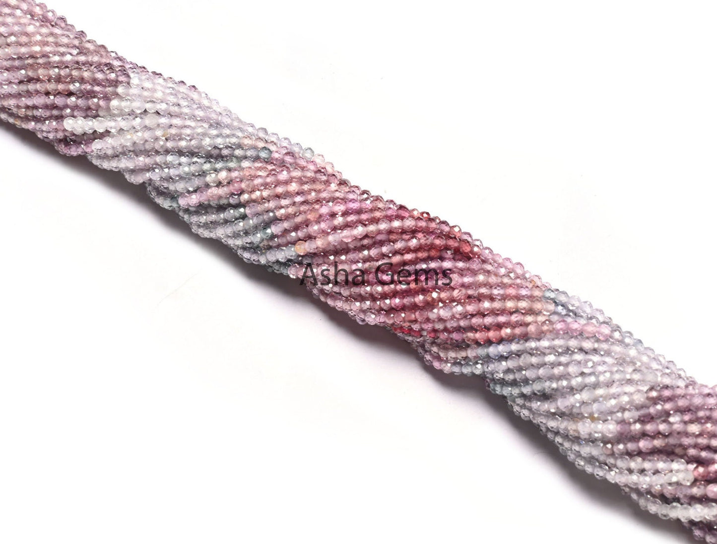 AAA Quality 13"Strand Natural Multi Spinel Micro Cut Rondelle Faceted Gemstone Beads,1.9 mm Natural Spinel Tiny Beads, Jewelry Making Crafts