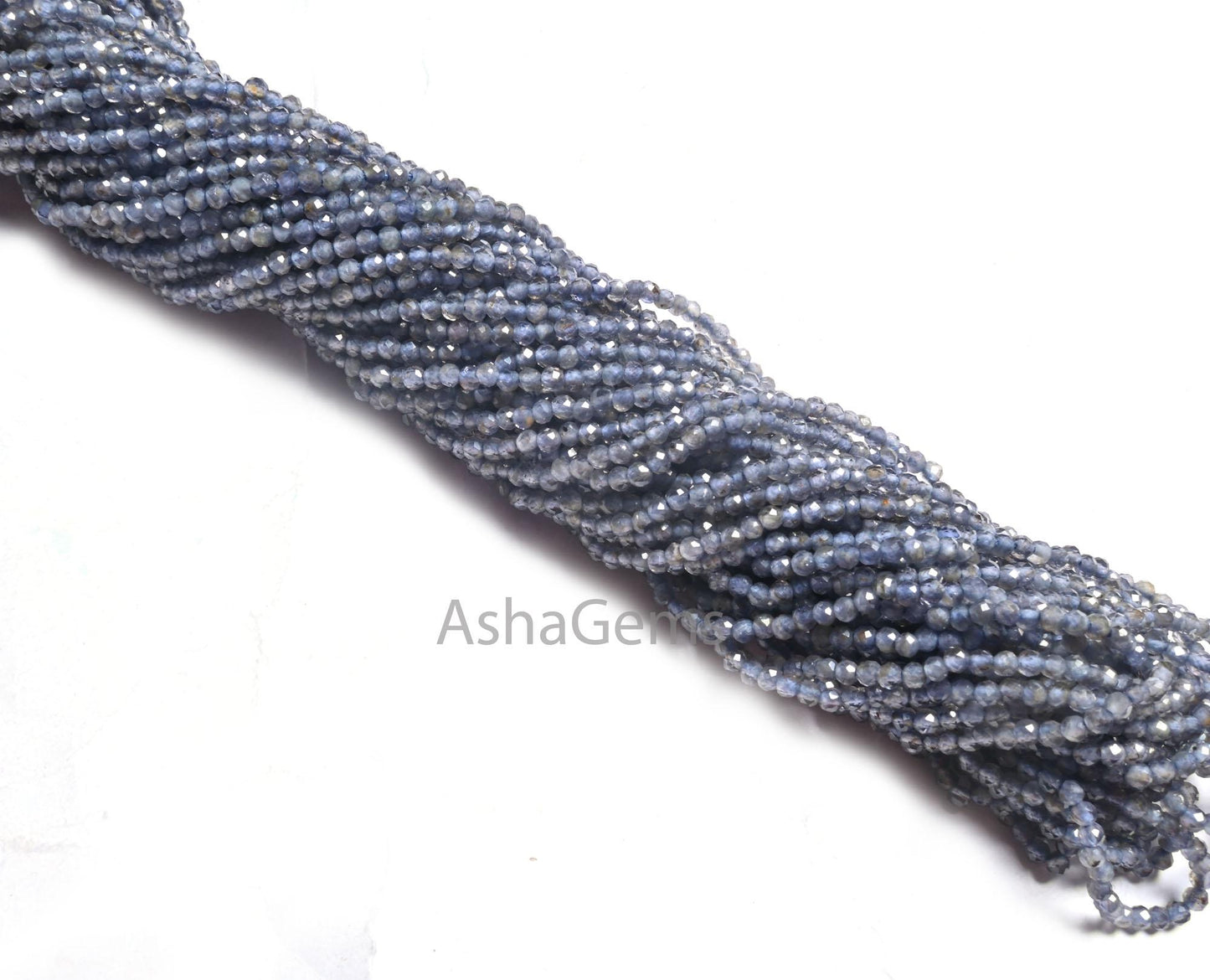 2mm Natural Iolite Tiny Rondelle Faceted Machine Cut Beads,12.5" Blue Iolite Micro Cut Gemstone Loose Iolite Bead Jewelry making Craft SALE