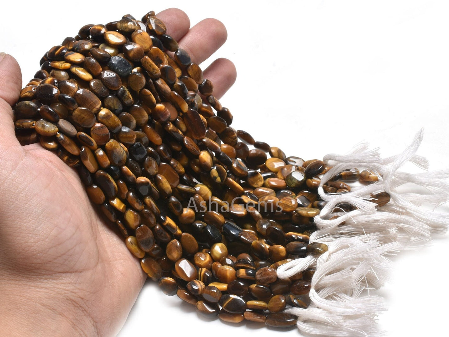 Beautiful Tiger Eye Smooth Nugget Shape Beads,12.5 inch Fine Natural Shaded Tiger Eye Uneven Nugget Gemstone Loose bead Jewelry Making Craft