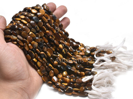Beautiful Tiger Eye Smooth Nugget Shape Beads,12.5 inch Fine Natural Shaded Tiger Eye Uneven Nugget Gemstone Loose bead Jewelry Making Craft