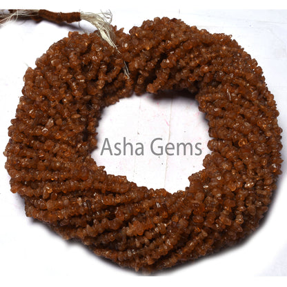 Natural Hessonite Garnet Uncut Chip beads,34" strand Garnet Bead Fine Brown hessonite garnet smooth raw rough Uneven Tiny Chip beads Jewelry