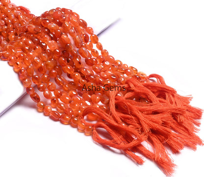 Fine Carnelian Smooth Nugget Shape Handmade Beads, Beautiful Carnelian Beads, Natural Carnelian Loose Gemstone Pebble Uneven Beads Jewelry (AG 22259)